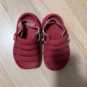 UGG Kids Red Sandals Slides Size T9